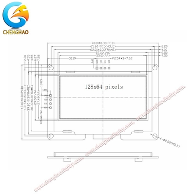 2.42 Inch Small OLED Display I2C Interface 128*64 Resolution With 4pin