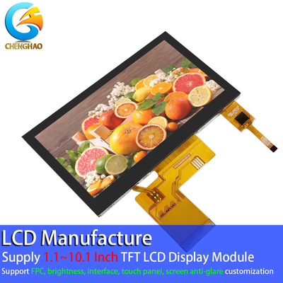Vrije Bekijkende Hoeklcd Touch screenmonitor 4,3 Duim FPC 40 Speld 800*480