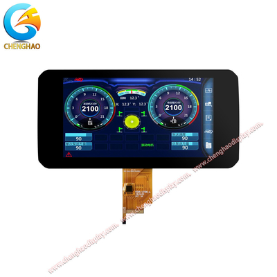 1000cd/m2 LCD Touchscreen de Vertoning paste IPS Tft van 7 duim1024*600 Pixel aan