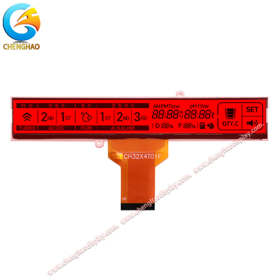 Transflectioneel TN-monokrome LCD-scherm 4,8V werkspanning met rode achtergrondverlichting