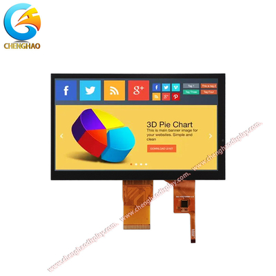 7-inch IPS TFT LCD Display Module 1024x600 I2C Touch Interface 500 Cd/m2 Achterlicht
