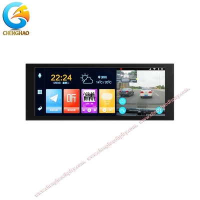 6.86 inch TFT LCD capacitieve touchscreen 16M Kleur 1280*480 pixels Custom TFT LCD