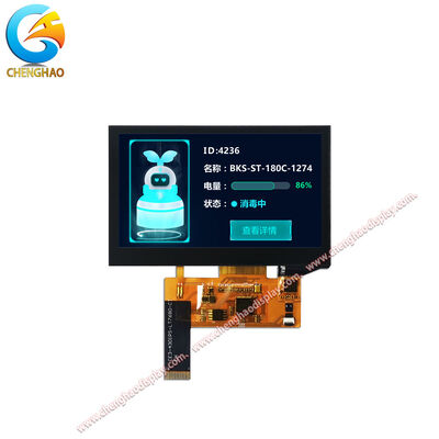 4,3-inch industriële TFT LCD-schermmodule 800×480 resolutie 80 graden kijkhoek