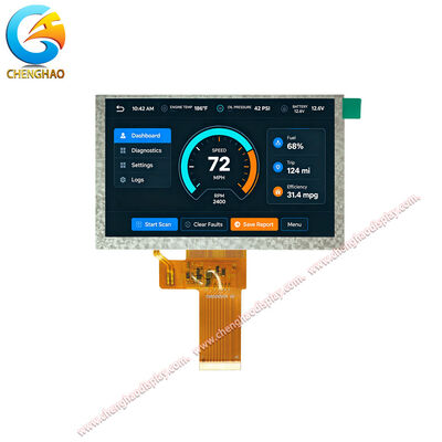 5 Inch IPS TFT LCD Display Module 1024x600 LVDS 500 Nits voor Industriële HMI