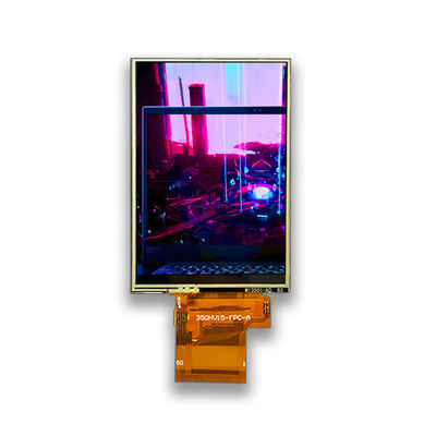 SPI 3,5 inch RTP 280cd/m2 Resistief LCD-scherm 16 18 bits