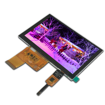 5 inch CTP Iso9001 LCD touchscreen module 800x480 24 bits RGB