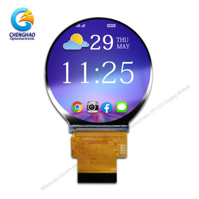 300nits SPI Circulair Tft Lcd Display 40P Open Frame Lcd Module